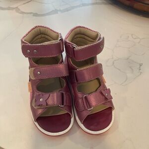 Pink Kids Memo AFO orthotic Sandals
